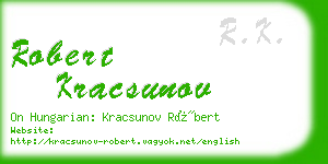 robert kracsunov business card